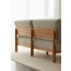 Solidwood Amber Sofa, 150cm, Beige & Natural