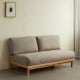 Solidwood Amber Sofa, 170cm, Grey & Natural