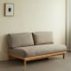 Solidwood Amber 3-Seater Sofa, 190cm, Grey & Natural