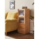 Solidwood Amber 2-Tier Storage Cabinet with 2 Drawers