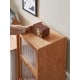 Solidwood Amber 2-Tier Storage Cabinet with 2 Drawers