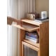 Solidwood Amber 2-Tier Storage Cabinet with 2 Drawers