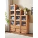 Solidwood Amber 2-Tier Storage Cabinet with 2 Drawers