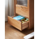 Solidwood Amber 3-Tier Storage Cabinet with 2 Drawers