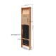 Solidwood Amber Pegboard Storage Rack with Mirror