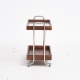 Solidwood Luxembourg Storage Trolley with Glass Top Shelf