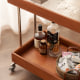 Solidwood Timeless Storage Trolley with Glass Top Shelf