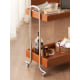 Solidwood Timeless Storage Trolley with Glass Top Shelf