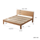 Solidwood Bailey Small Queen Bed Frame, Oak