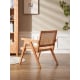 Solidwood Norway Rattan Armchair, Natural