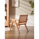 Solidwood Norway Rattan Armchair, Natural