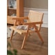 Solidwood Norway Rattan Armchair, Natural
