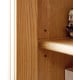 Solidwood Seattle Storage Cabinet with Glass Door, Oak