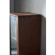 Solidwood Seattle Storage Cabinet with Glass Door, Walnut