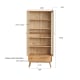 Solidwood Seattle Bookcase with Doors, 190cm