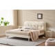 Solidwood Dolce Small Queen Bed Frame, Creamy White