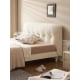 Solidwood Dolce Small Queen Bed Frame, Creamy White