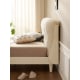 Solidwood Dolce Small Queen Bed Frame, Creamy White