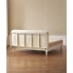 Solidwood Dolce Small Queen Bed Frame, Creamy White