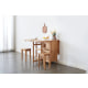 Solidwood Kano Foldable Dining Table with 2 shelves