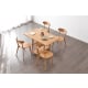 Solidwood Kano Foldable Dining Table with 2 shelves