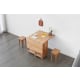 Solidwood Kano Foldable Dining Table with 2 Stools