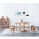 Solidwood Kano Foldable Dining Table with 4 Stools