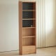 Solidwood Radiant Bookcase with Pegboard, Narrow