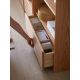 Solidwood Radiant Bookcase with Pegboard, Narrow