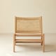 Solidwood Vitalis Rattan Armchair, Grey & Natural