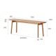 Solidwood Fuji Rattan Bench, 1.2m