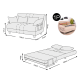 Urbana Flip-n-Sleep 1-Seater Sofa Bed, 100cm, Ivory