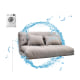 Urbana Japanese Futon Lounge 2-Seater Sofa Bed, Grey, 150cm