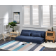 Urbana Japanese Futon Lounge 2-Seater Sofa Bed, Blue, 150cm