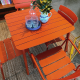 Wellmax Verano Outdoor Aluminium Square Dining Table Set with 2 Chairs, Terracotta