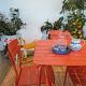 Wellmax Verano Outdoor Aluminium Square Dining Table Set with 2 Chairs, Terracotta