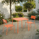 Wellmax Verano Outdoor Aluminium Square Dining Table Set with 2 Chairs, Terracotta