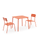 Wellmax Verano Outdoor Aluminium Square Dining Table Set with 2 Chairs, Terracotta