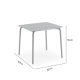 Wellmax Verano Outdoor Aluminium Square Dining Table Set with 2 Armchairs + 2 Chairs, Grey