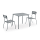 Wellmax Verano Outdoor Aluminium Square Dining Table Set with 2 Chairs, Grey