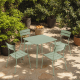 Wellmax Verano Outdoor Aluminium Square Dining Table Set with 4 Chairs, Green