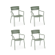 Wellmax Verano Outdoor Aluminium Dining Armchair, Set of 4, Green