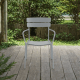 Wellmax Verano Outdoor Aluminium Dining Armchair, Set of 2, Grey
