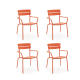 Wellmax Verano Outdoor Aluminium Dining Armchair, Set of 4, Terracotta