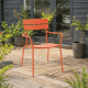 Wellmax Verano Outdoor Aluminium Dining Armchair, Set of 4, Terracotta