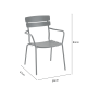 Wellmax Verano Outdoor Aluminium Dining Armchair, Set of 4, Terracotta