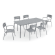 Wellmax Verano Outdoor Aluminium Dining Chair, Set of 2, Grey