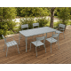 Wellmax Verano Outdoor Aluminium Dining Chair, Set of 2, Grey
