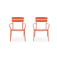 Wellmax Verano Outdoor Aluminium Dining Armchair, Set of 2, Terracotta