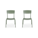 Wellmax Verano Outdoor Aluminium Dining Chair, Set of 2, Green